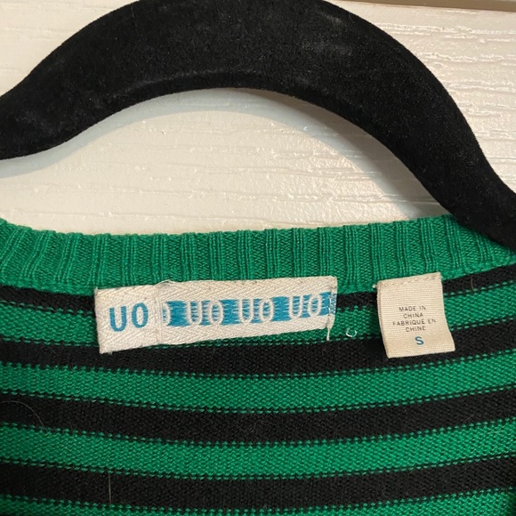 Urban Outfitters Navy & Green Striped Cardigan - Picture 2 of 2